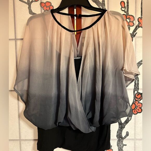 Ombré Dolman Blouse—goes from Light/Blush Pink to Off White, Beautiful, Unique - Picture 1 of 5